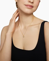 Cable Collectibles Evil Eye Necklace in 18K Yellow Gold with Pavé, 11mm