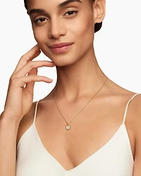 Cable Collectibles Pavé Plate Necklace in 18K Yellow Gold with Diamonds, 11mm