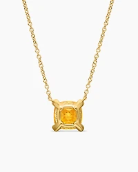 Petite Chatelaine Pendant Necklace with 18K Yellow Gold and Diamonds