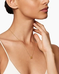 Petite Chatelaine Pendant Necklace with 18K Yellow Gold and Diamonds