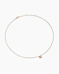 Petite Chatelaine Pendant Necklace in 18K Rose Gold with Diamonds, 7mm