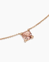 Petite Chatelaine Pendant Necklace in 18K Rose Gold with Diamonds, 7mm