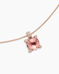 Chatelaine Pendant Necklace in 18K Rose Gold with Diamonds, 11mm
