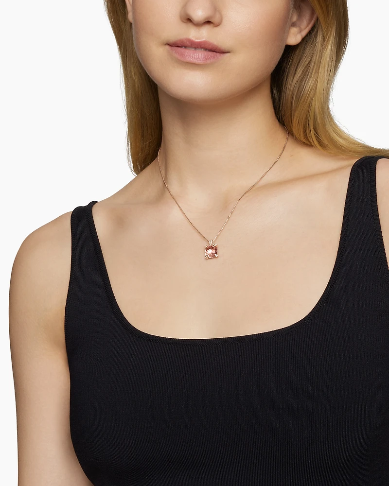 Chatelaine Pendant Necklace in 18K Rose Gold with Diamonds, 11mm