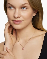 Chatelaine Pendant Necklace in 18K Rose Gold with Diamonds, 11mm