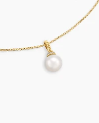 Solari Pendant Necklace in 18K Yellow Gold with Diamonds, 8mm