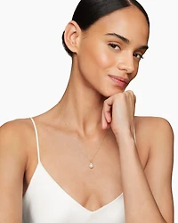 Solari Pendant Necklace in 18K Yellow Gold with Diamonds, 8mm