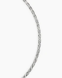 Sculpted Cable Flex Necklace in 18K White Gold with Diamonds, 3.7mm