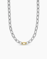 DY Madison® Chain Necklace in Sterling Silver with 18K Yellow Gold, 8.5mm