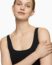 Cable Collectibles Moon and Stars Necklace in 18K Yellow Gold with Pavé, 11mm