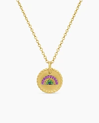 Cable Collectibles Rainbow Necklace in 18K Yellow Gold with Pavé, 11mm