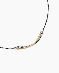 Crossover Bar Necklace with 18K Yellow Gold
