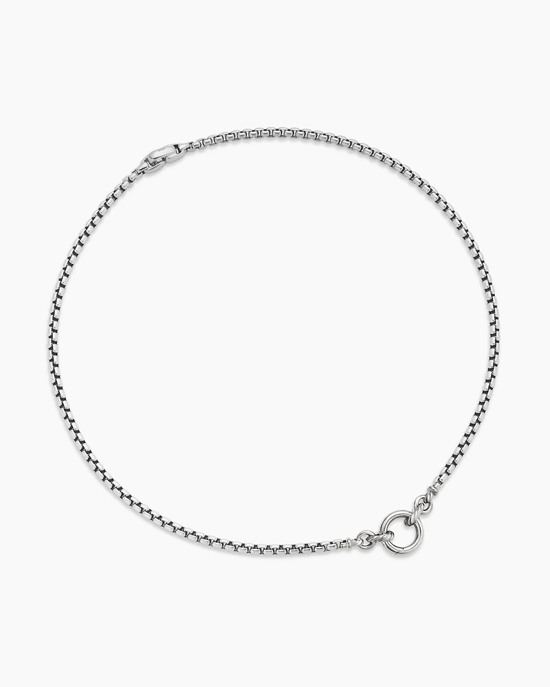 Smooth Amulet Vehicle Box Chain Necklace in Sterling Silver, 3.6mm