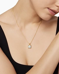 Chatelaine® Pendant Necklace in 18K Yellow Gold with Pavé Diamonds, 11mm