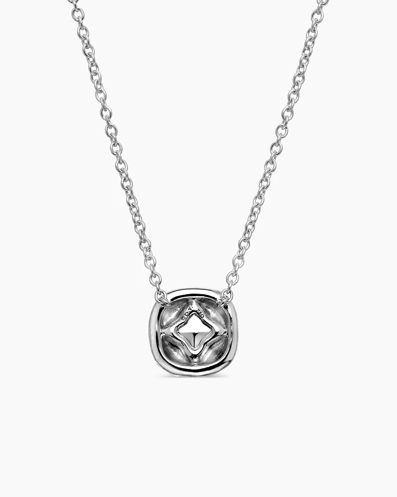 Cushion Pendant Necklace in 18K Gold with Diamonds