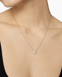 Cushion Pendant Necklace in 18K Gold with Diamonds