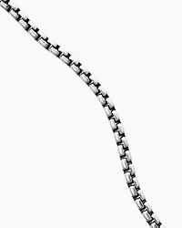 Streamline® Cross Station Necklace Sterling Silver with Black Diamonds, 3.6mm