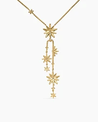 Starburst Cluster Necklace in 18K Yellow Gold with Diamonds, 66mm