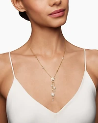 Starburst Cluster Necklace in 18K Yellow Gold with Diamonds, 66mm