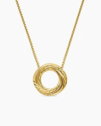 Crossover Pendant Necklace in 18K Yellow Gold with Diamonds