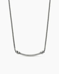 Petite Helena Wrap Station Necklace in Sterling Silver with 18K Yellow Gold and Diamonds, 29mm