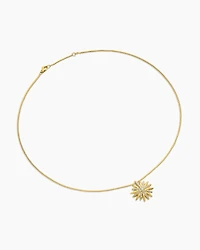 Starburst Pendant Necklace in 18K Yellow Gold with Diamonds