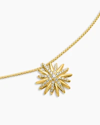 Starburst Pendant Necklace in 18K Yellow Gold with Diamonds