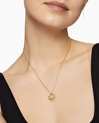 Starburst Pendant Necklace in 18K Yellow Gold with Diamonds
