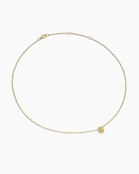 Petite Infinity Pendant Necklace in 18K Yellow Gold with Diamonds, 8mm