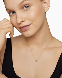 Petite Infinity Pendant Necklace in 18K Yellow Gold with Diamonds, 8mm