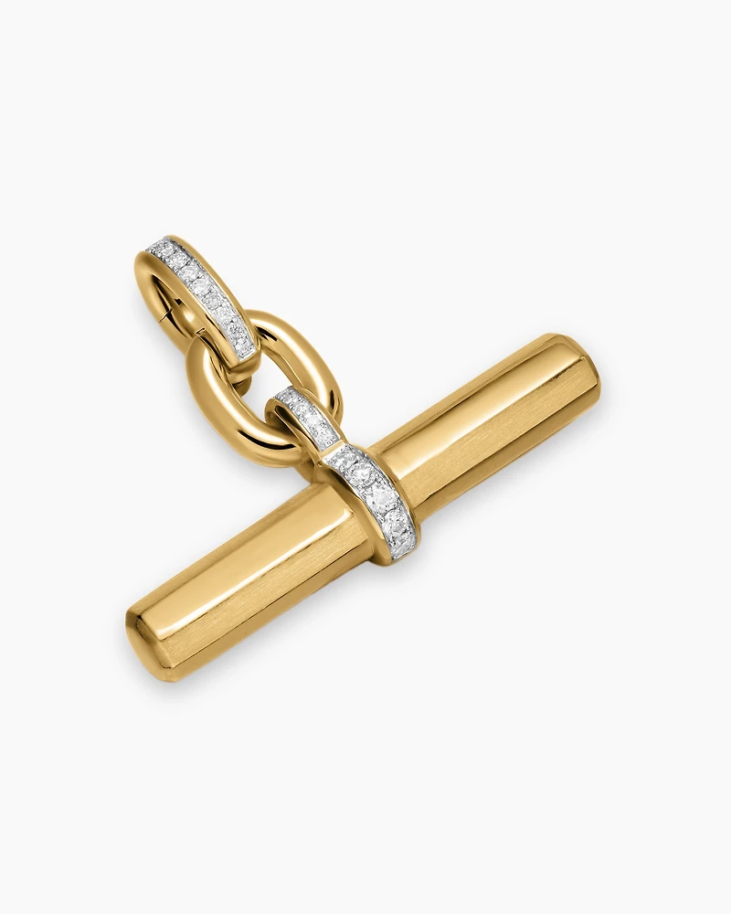 Lexington Chain Necklace in 18K Yellow Gold with Diamonds, 9.8mm