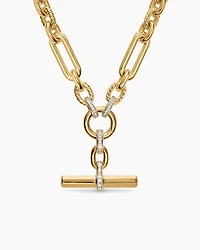 Lexington Chain Necklace in 18K Yellow Gold with Diamonds, 9.8mm