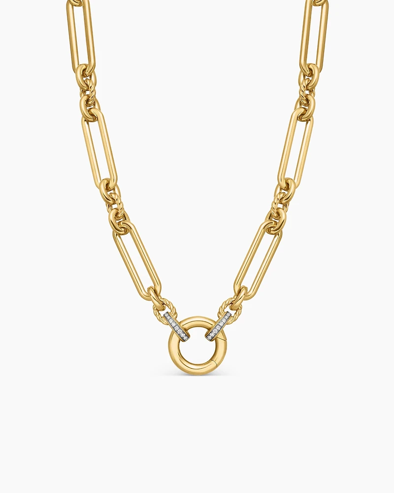 Lexington Chain Necklace 18K Yellow Gold with Diamonds, 4.5mm