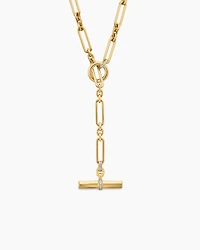 Lexington Necklace in 18K Yellow Gold with Diamonds, 6.5mm