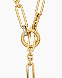 Lexington Necklace in 18K Yellow Gold with Diamonds, 6.5mm