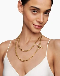 Lexington Necklace in 18K Yellow Gold with Diamonds, 6.5mm
