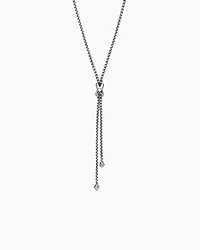 Petite X Lariat Necklace in Sterling Silver with 18K Yellow Gold