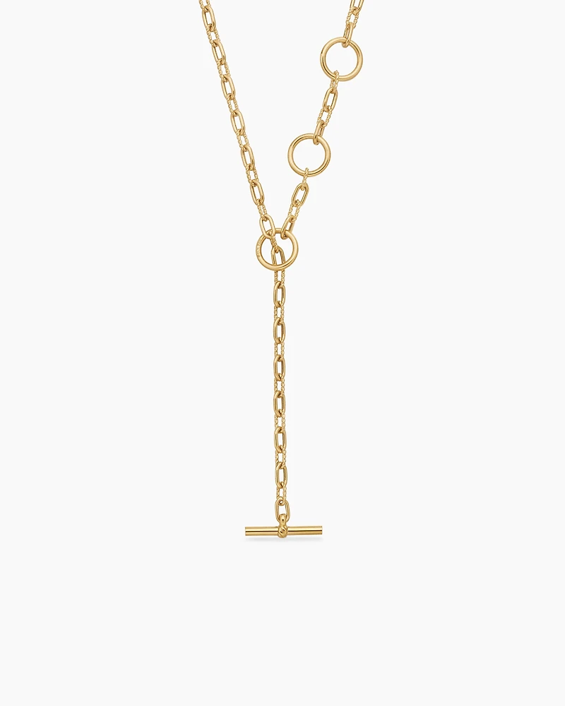 DY Madison® Three Ring Chain Necklace 18K Yellow Gold