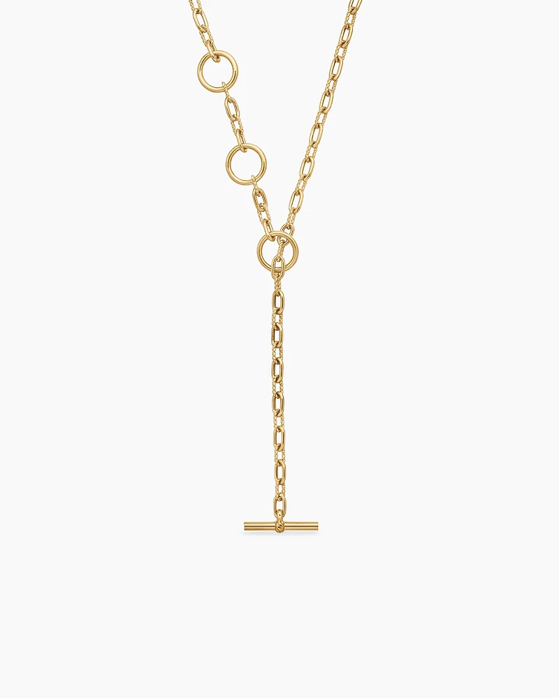 DY Madison® Three Ring Chain Necklace 18K Yellow Gold