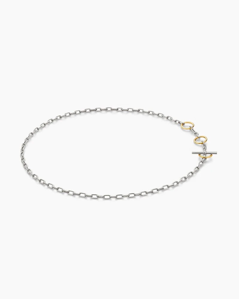 DY Madison® Three Ring Chain Necklace with 18K Yellow Gold