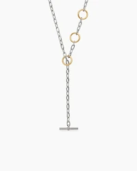 DY Madison® Three Ring Chain Necklace with 18K Yellow Gold