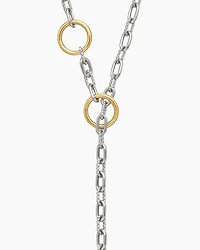 DY Madison® Three Ring Chain Necklace with 18K Yellow Gold