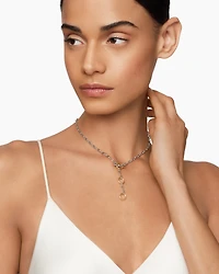 DY Madison® Three Ring Chain Necklace with 18K Yellow Gold