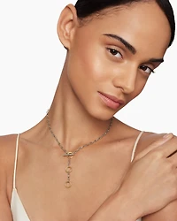 DY Madison® Three Ring Chain Necklace with 18K Yellow Gold