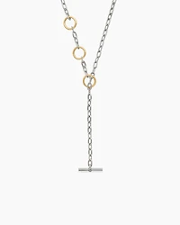 DY Madison® Three Ring Chain Necklace with 18K Yellow Gold