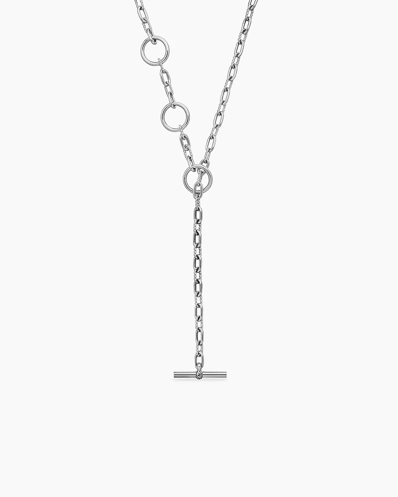DY Madison® Three Ring Chain Necklace Sterling Silver, 3mm