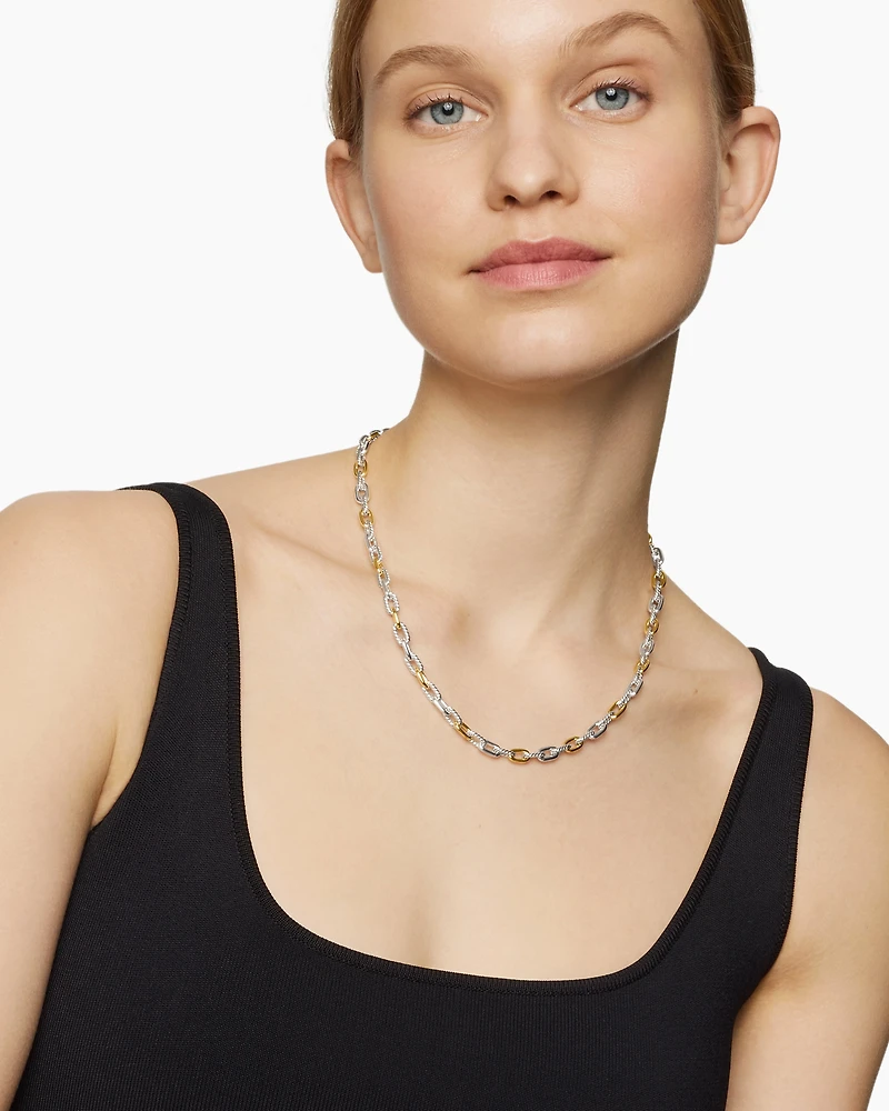 DY Madison® Chain Necklace Sterling Silver with 18K Yellow Gold
