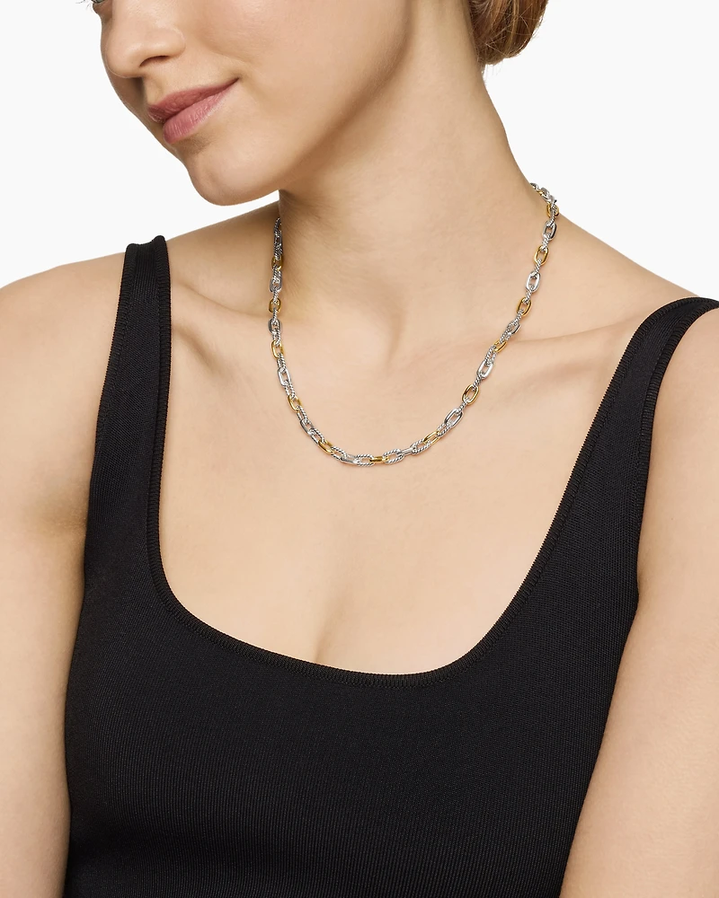 DY Madison® Chain Necklace Sterling Silver with 18K Yellow Gold