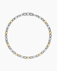 DY Madison® Chain Necklace in Sterling Silver with 18K Yellow Gold, 8.5mm