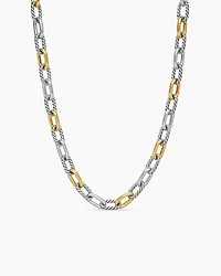 DY Madison® Chain Necklace in Sterling Silver with 18K Yellow Gold, 8.5mm